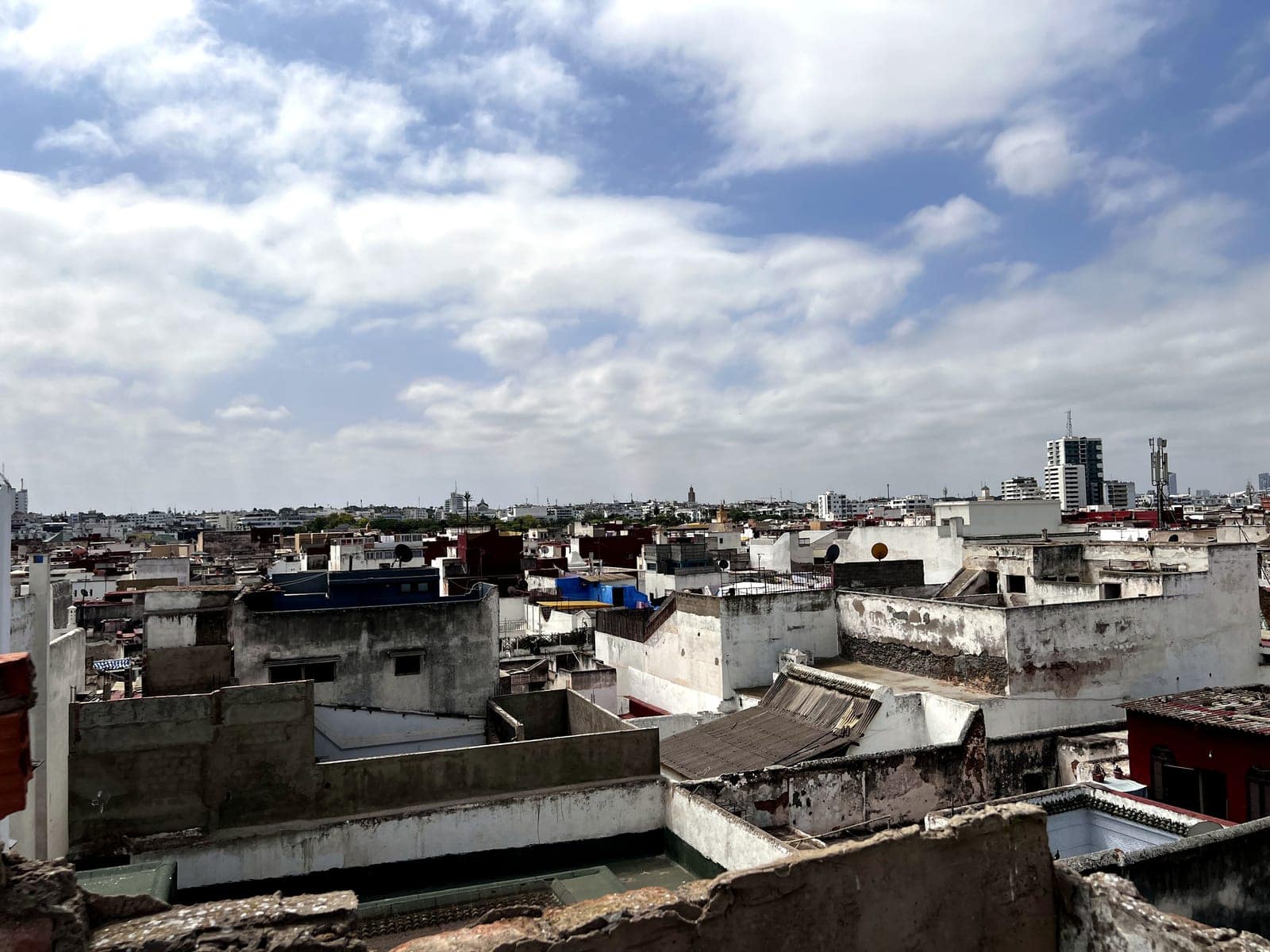 View over the rooftops of the Rabat medina from the roof terrace